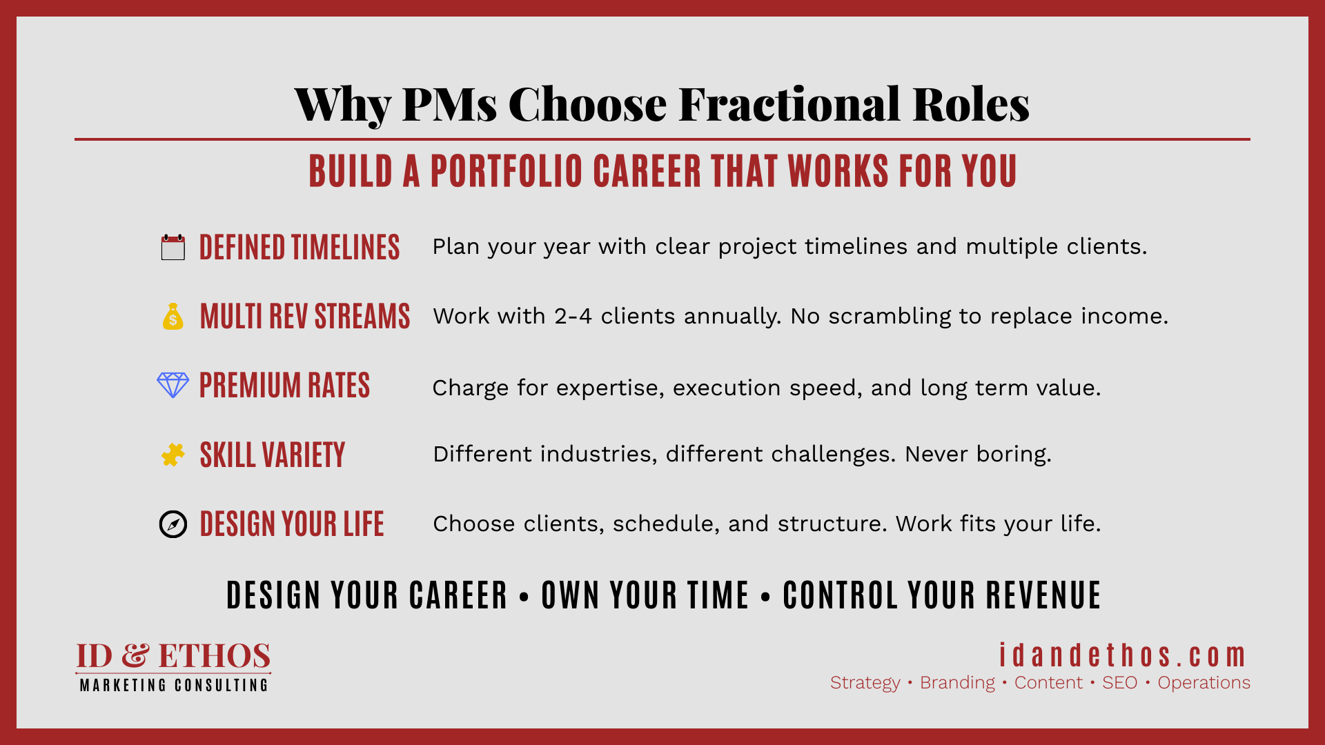Why project managers choose fractional roles for portfolio career development and autonomy